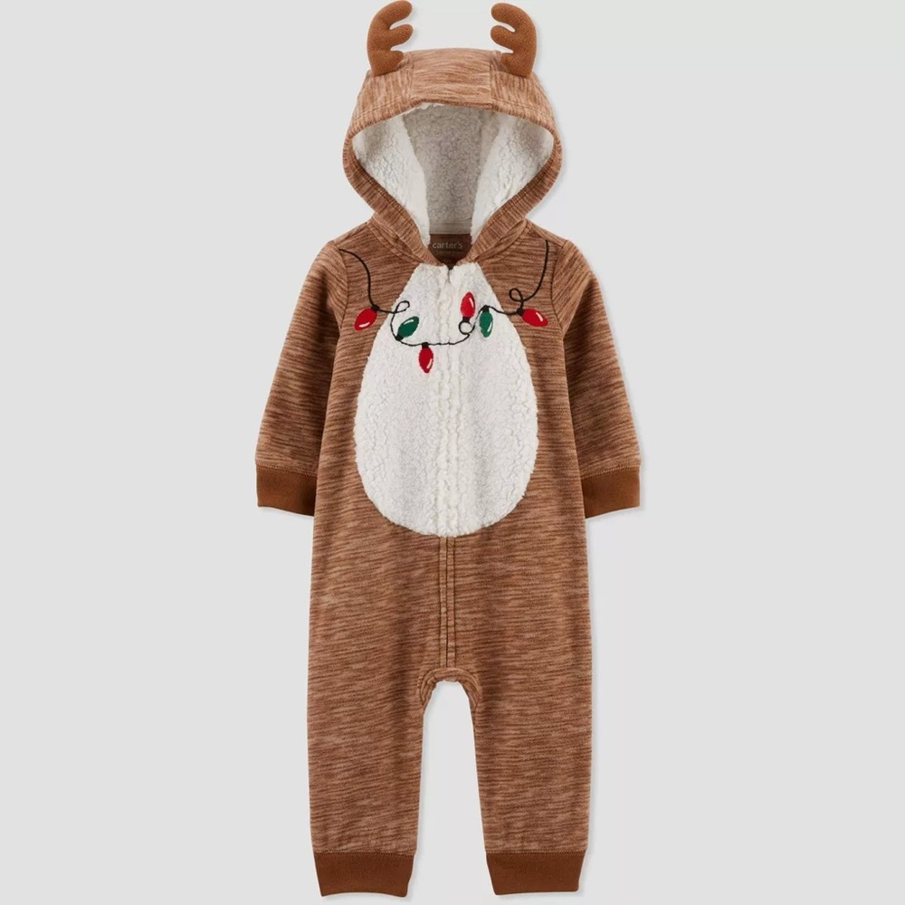 Carter’s Just One You Reindeer Hooded Jumpsuit